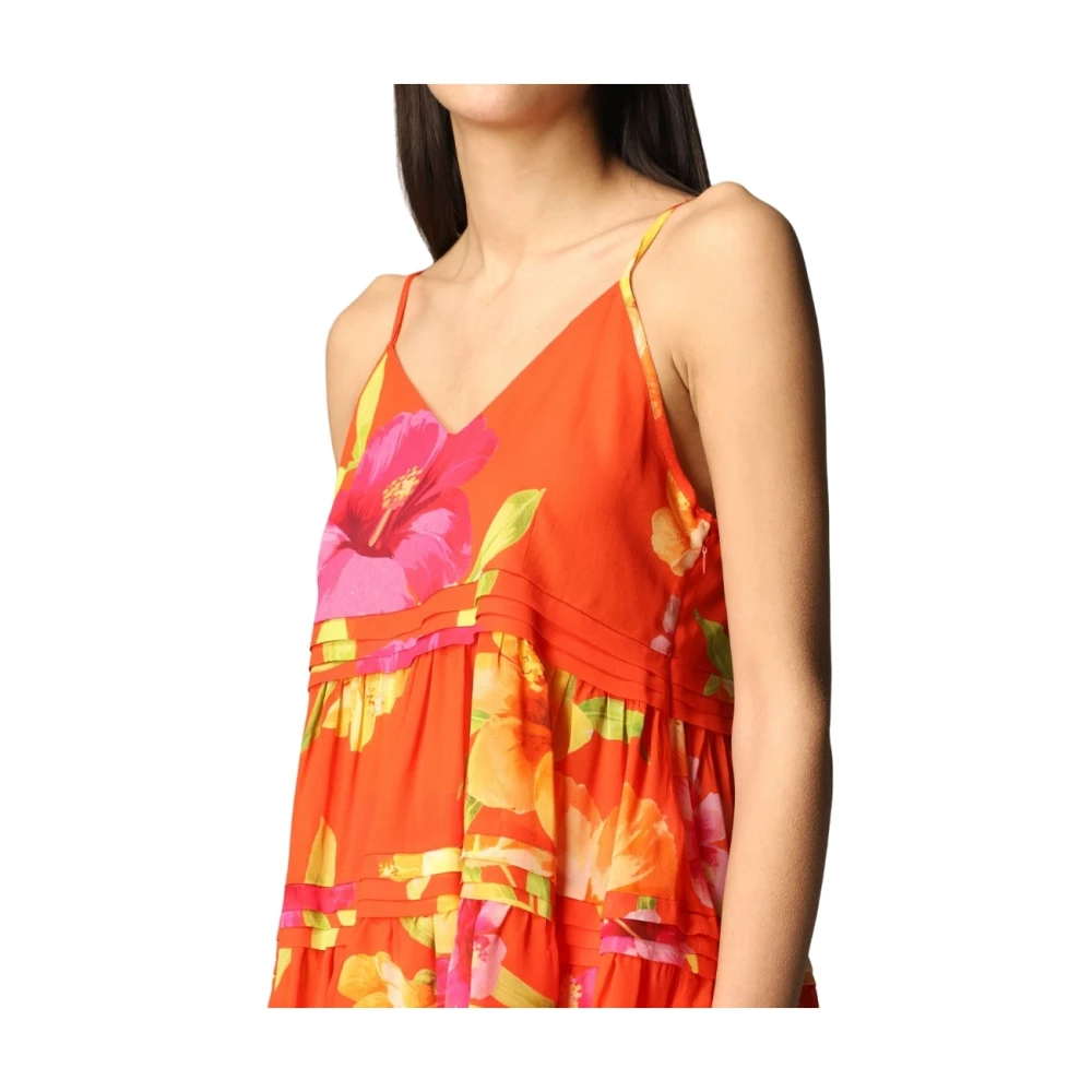 Twinset Mouwloze Top Orange Dames