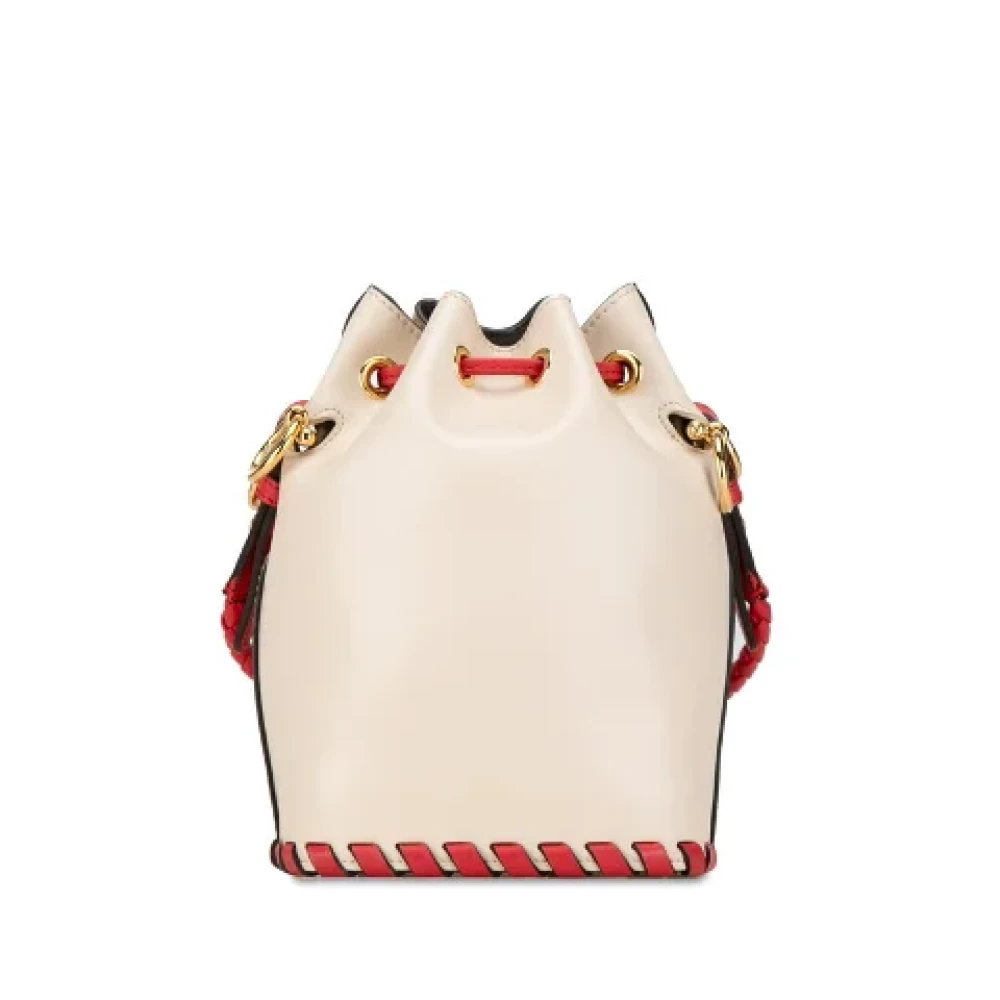 Fendi Vintage Pre-owned Leather handbags Beige Dames