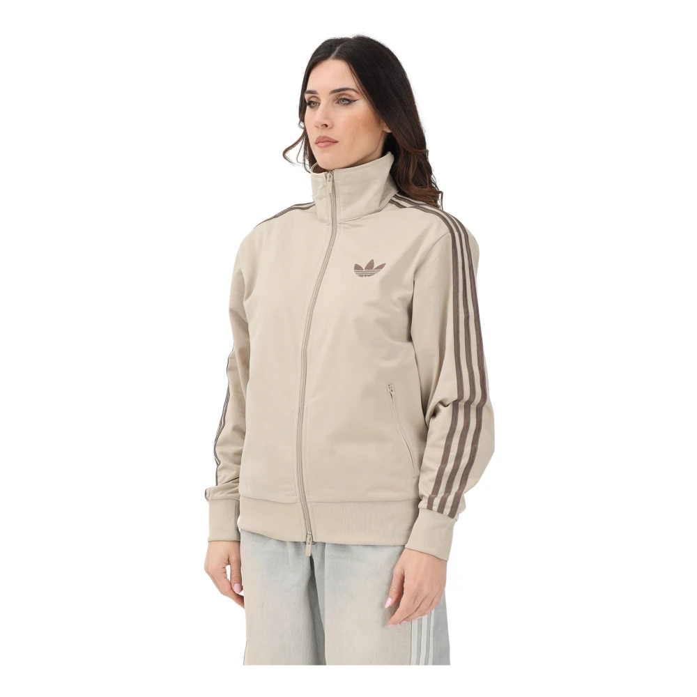 Adidas Originals Vrouw Beige Hoodies & Sweatvesten Dames, S, Firebird Track Top Loose
