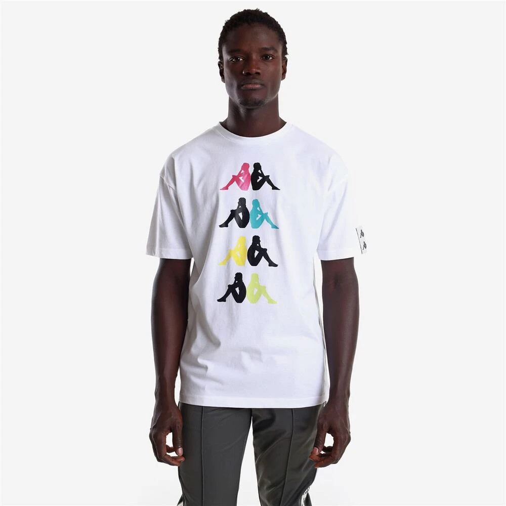 Kappa Korte Mouw T-shirt White Heren