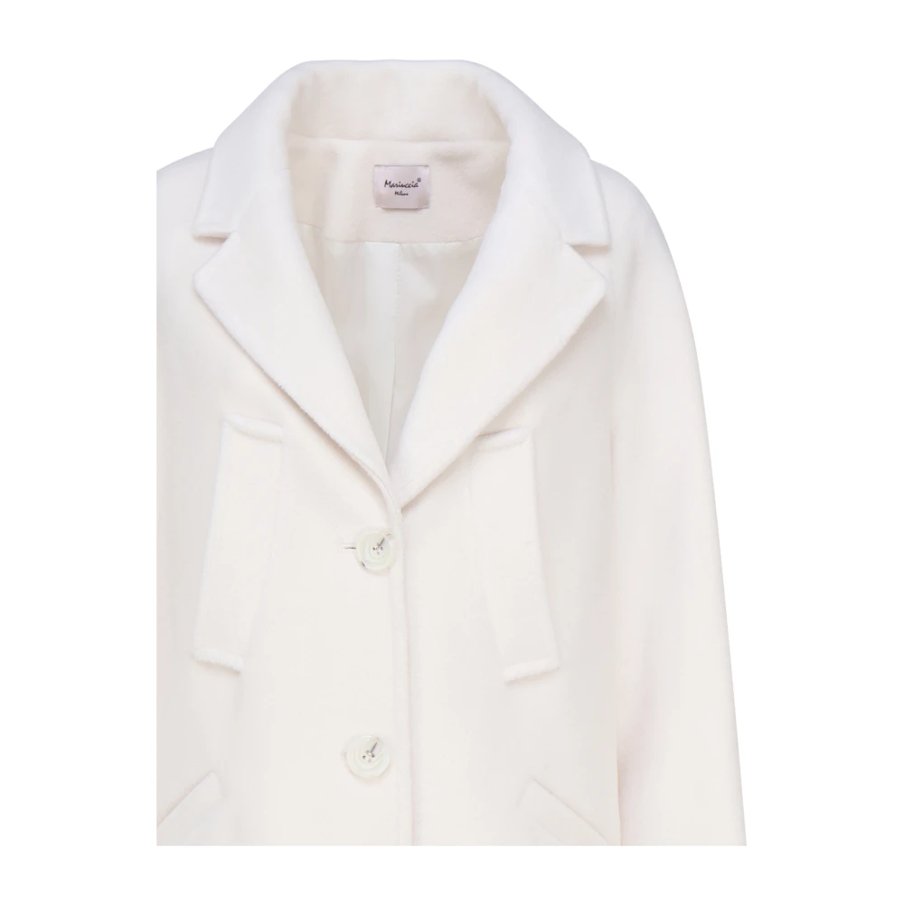 Mariuccia Milano Single-Breasted Coats White Dames