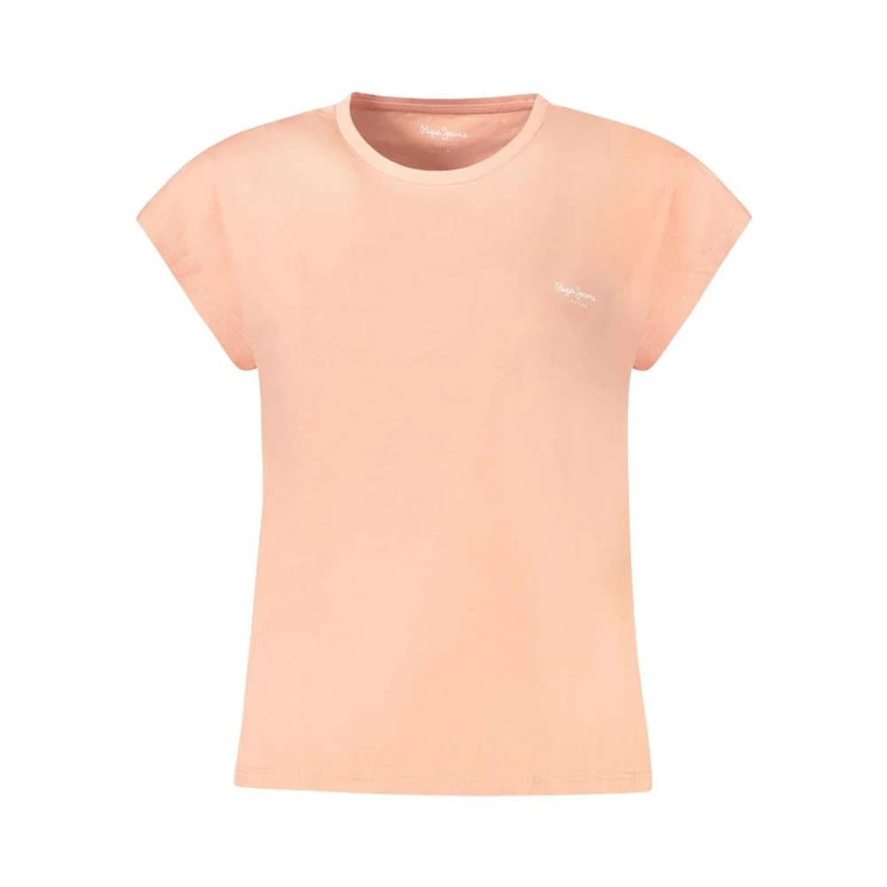 Pepe Jeans Roze Casual Crew Neck Tee Pink Dames
