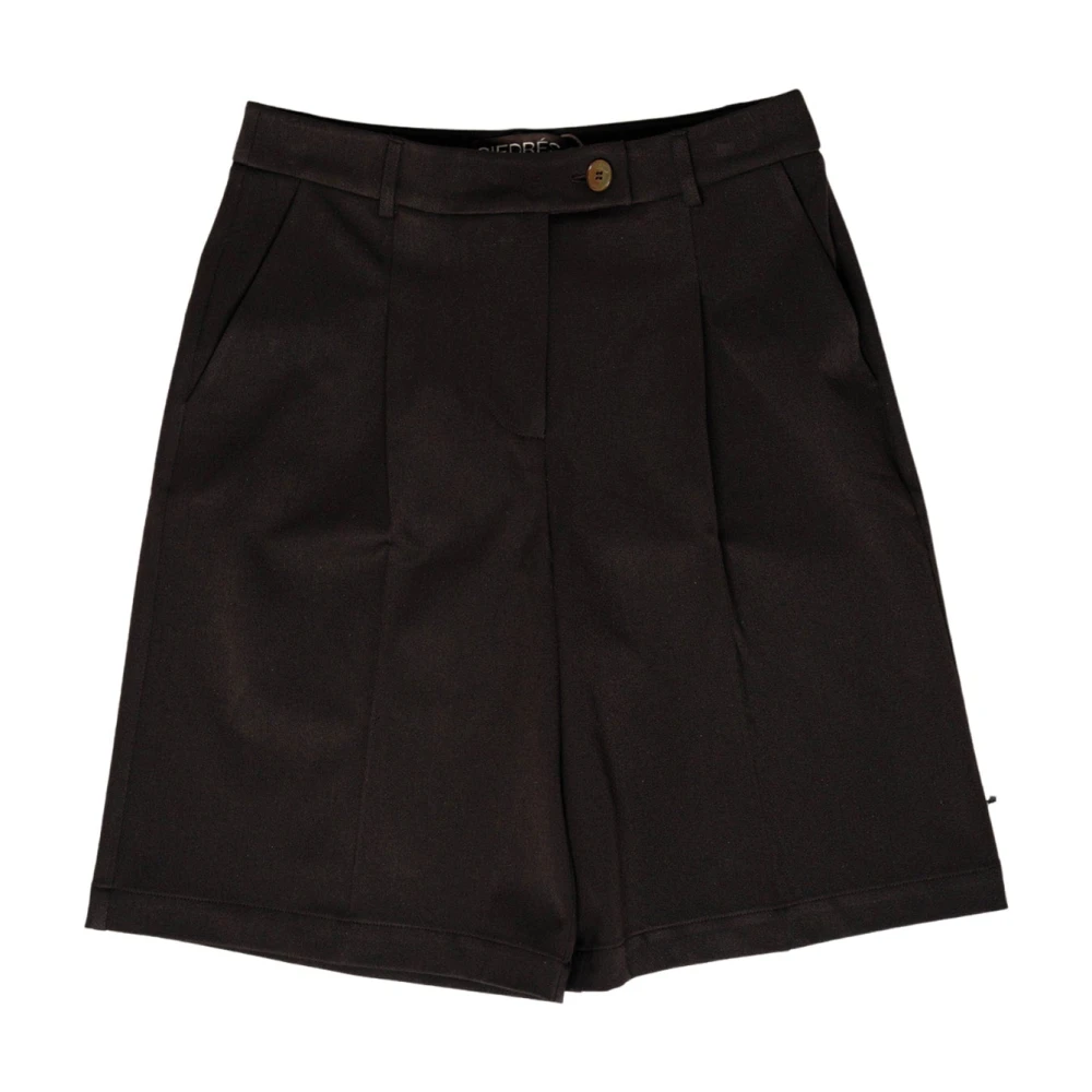 Siedrés Yuna Low-Rise Bermuda Shorts Brown, Dam