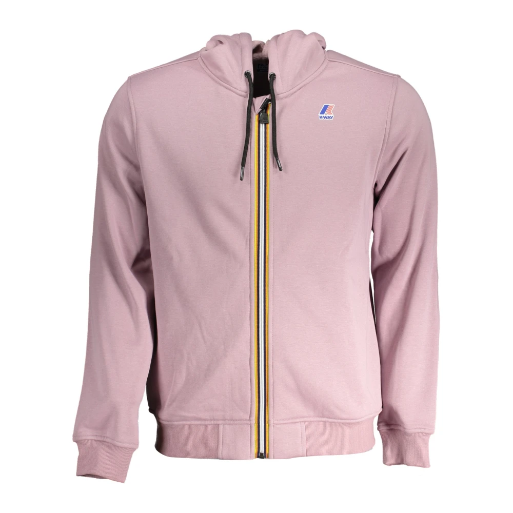 K-way Fleece sweater met capuchon en rits Purple Heren