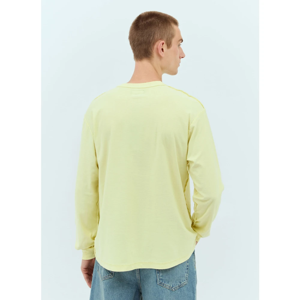 Stüssy Comfortabele Katoenen Lazy T-Shirt Yellow Heren
