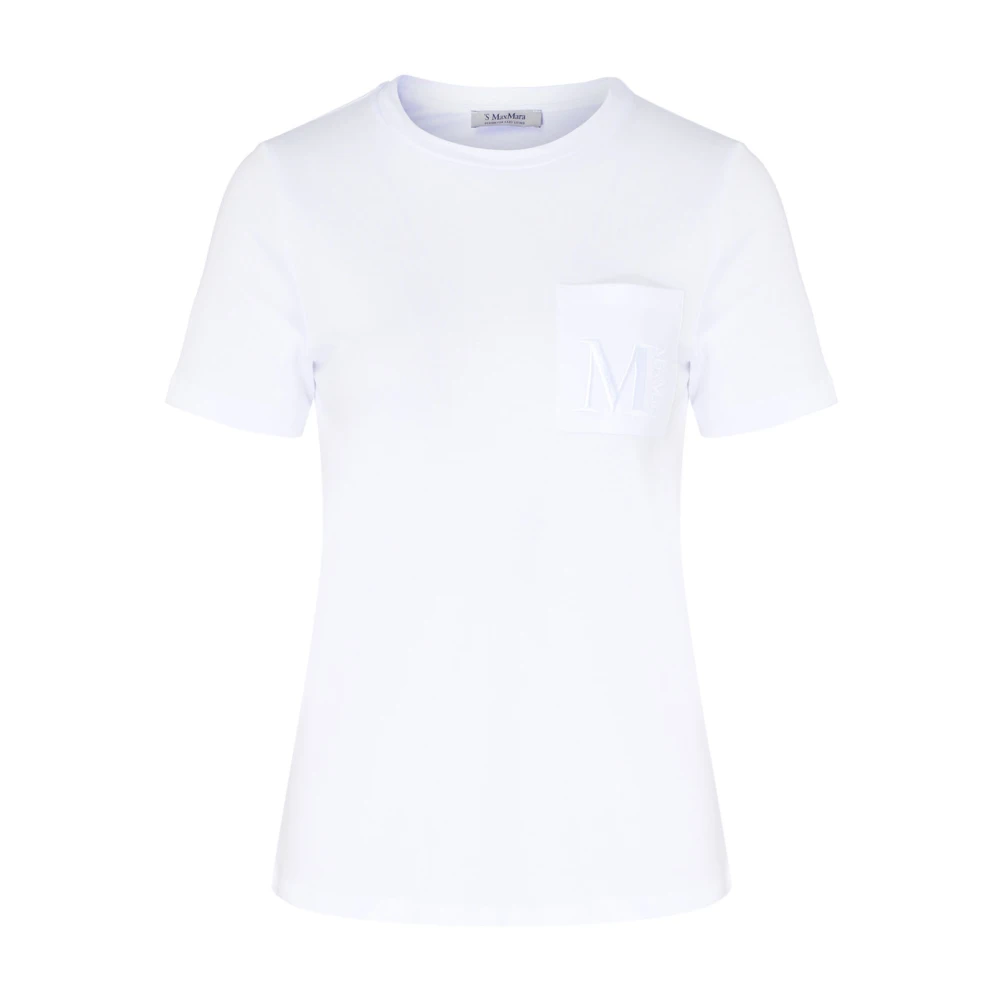 Max Mara Witte katoenen T-shirt White Dames