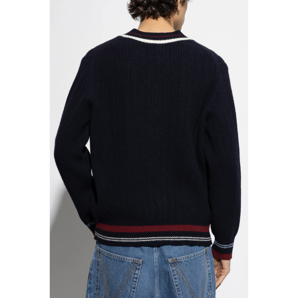 Lacoste V-hals trui Blue Heren