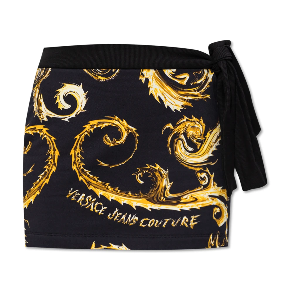 Versace Jeans Couture Rok met Barocco-print Black Dames