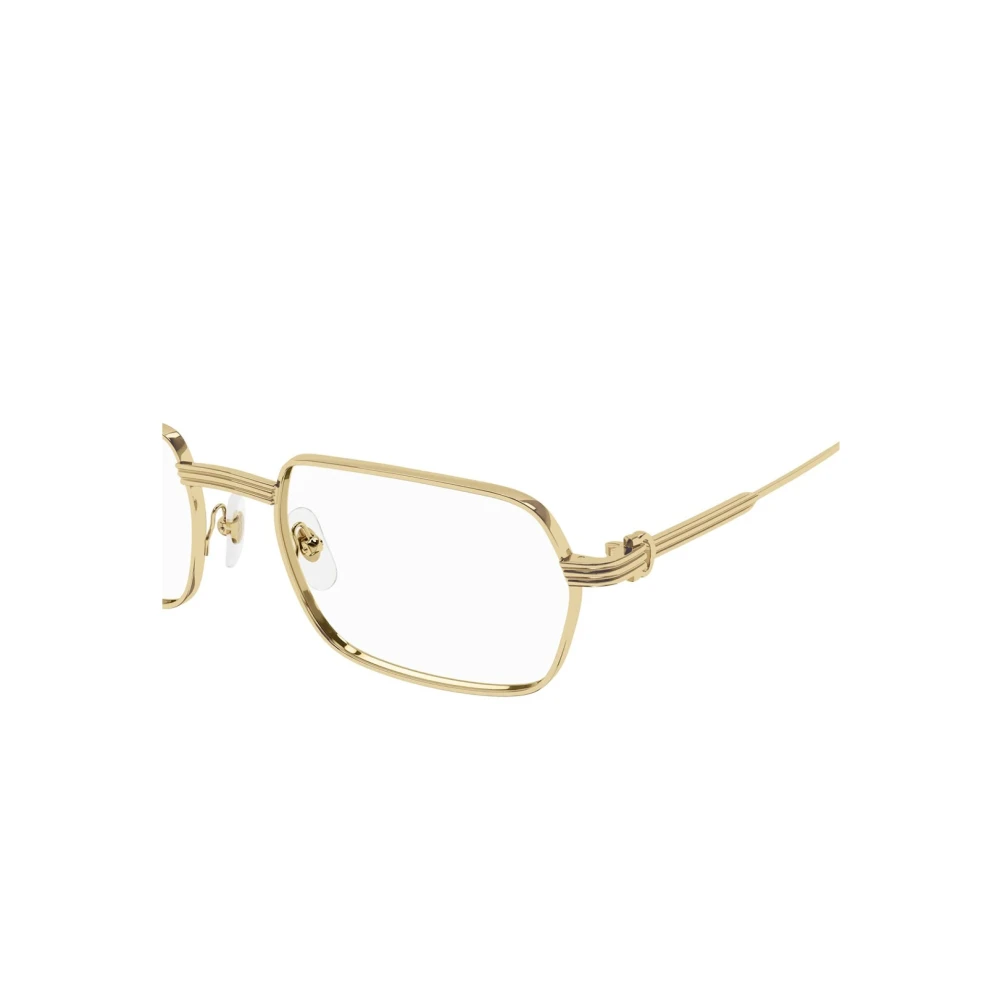 Cartier Gouden Rechthoekige Metalen Bril Premiere Ct0483O Yellow Heren