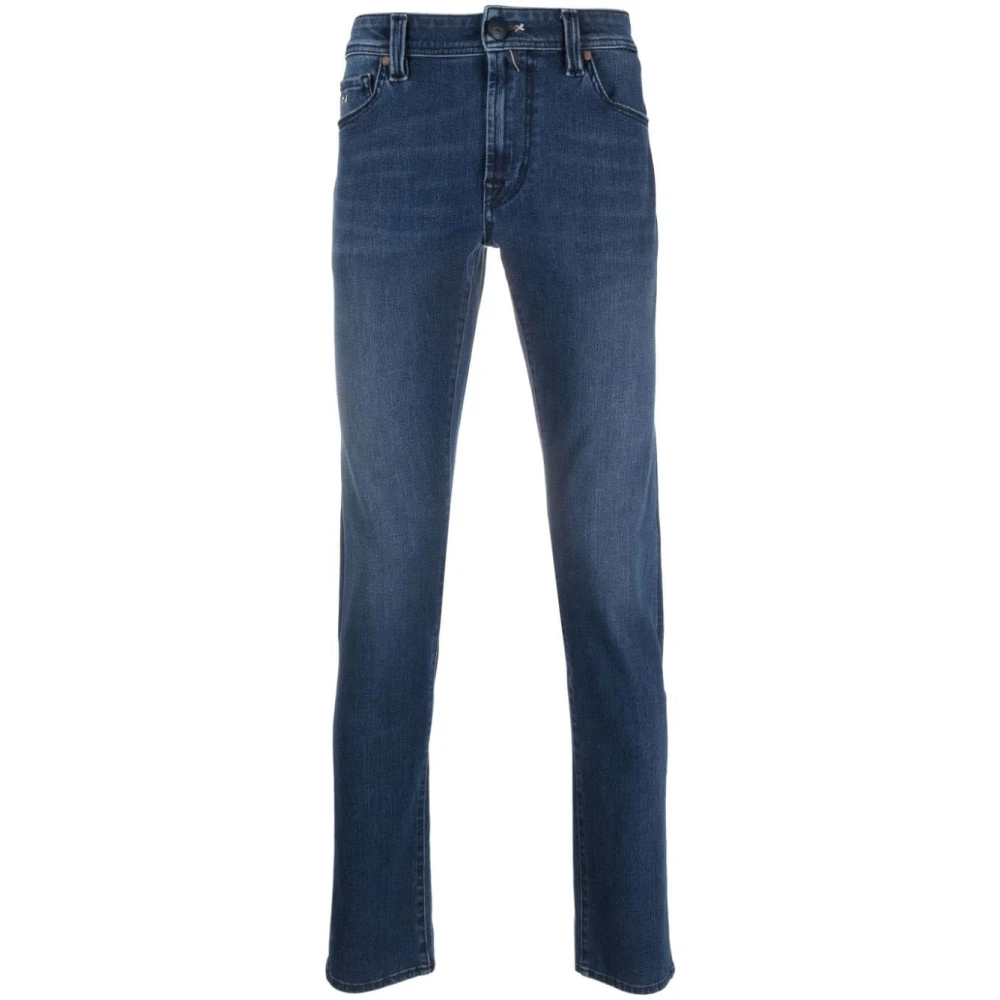 Tramarossa Blauwe Stretch Straight Jeans Blue Heren