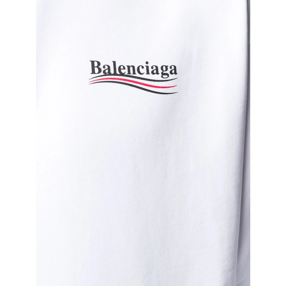 Balenciaga Political Campaign Logo Hoodie White Heren