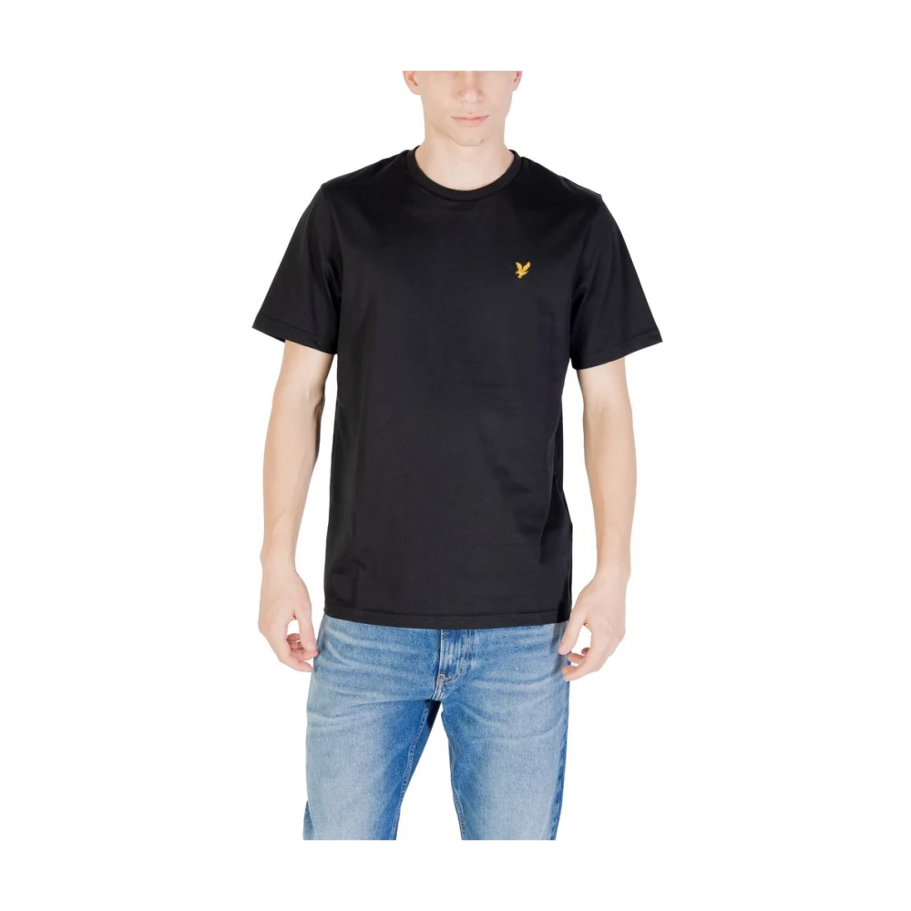 Lyle & Scott Men's Black T-Shirts,, Cotton T-Shirt Extra Small