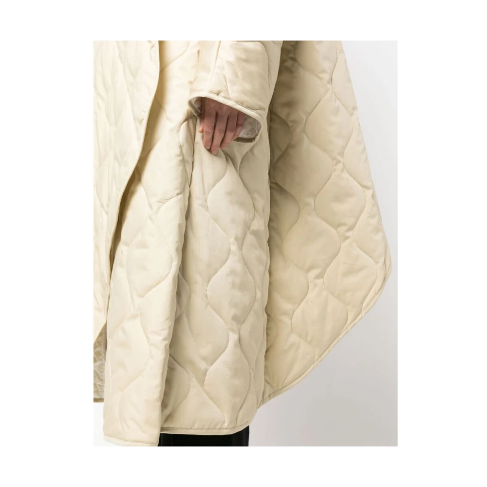 Niccolò Pasqualetti Diamantquilted Asymmetrische Jas Beige Dames