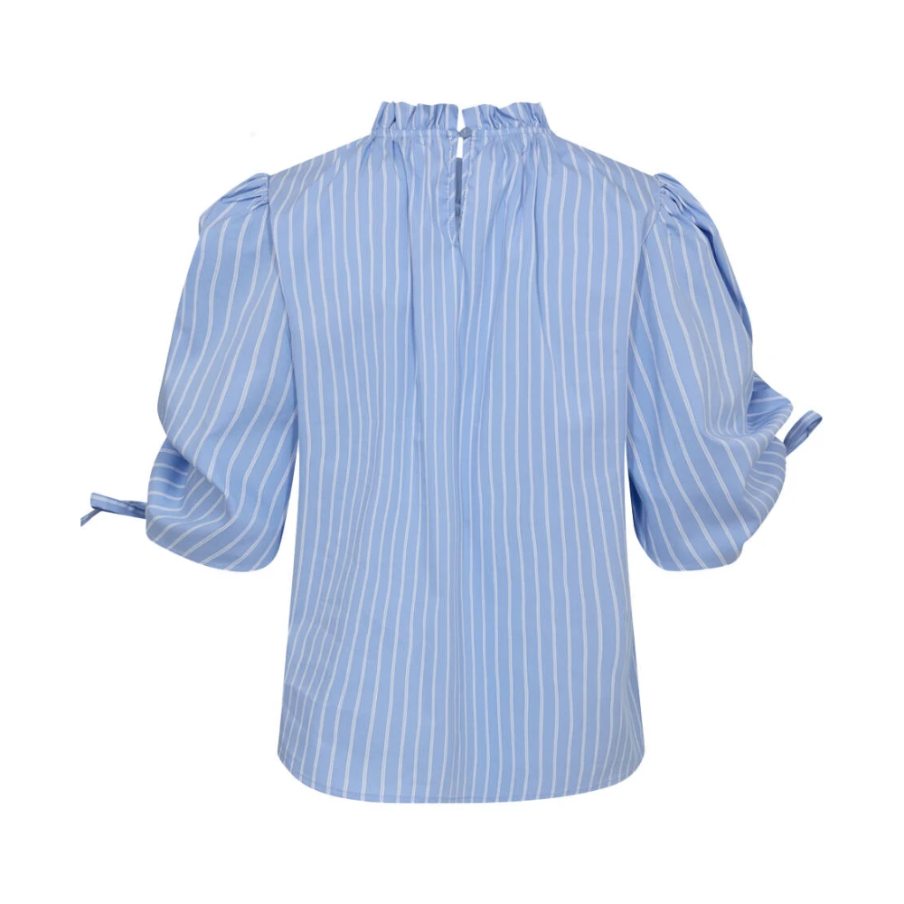 Co'Couture Pofmouw Blouse 35786 Blue Dames