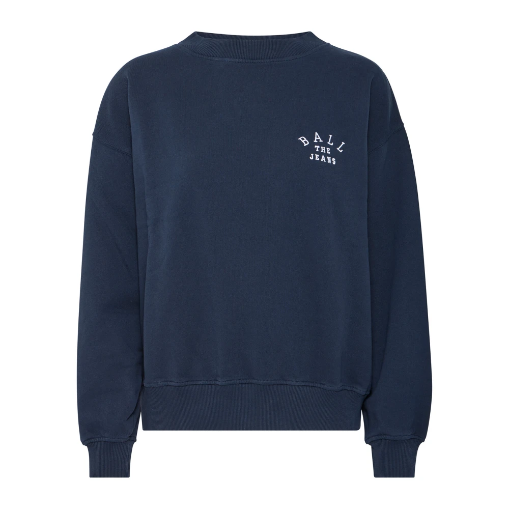 Ball Crewneck Sweatshirt Sky Captain Blue Dames