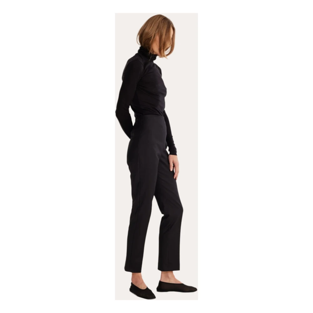 Róhe Zwarte Cigarette Leg Broek Black Dames