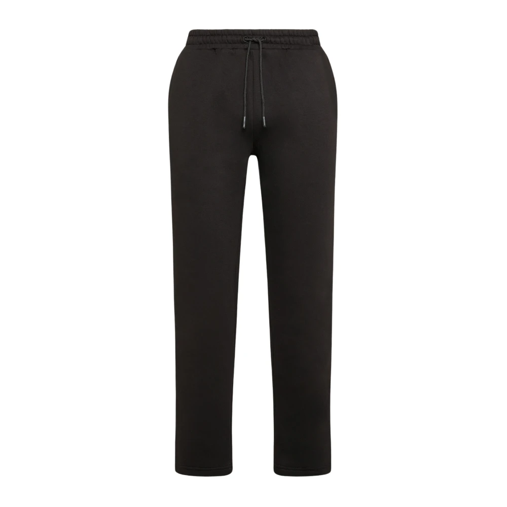 Peuterey Zwarte broek van katoenmix met elastische tailleband Black Heren