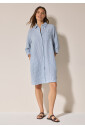 robe-en-lin-rayee-avec-manches-3-4