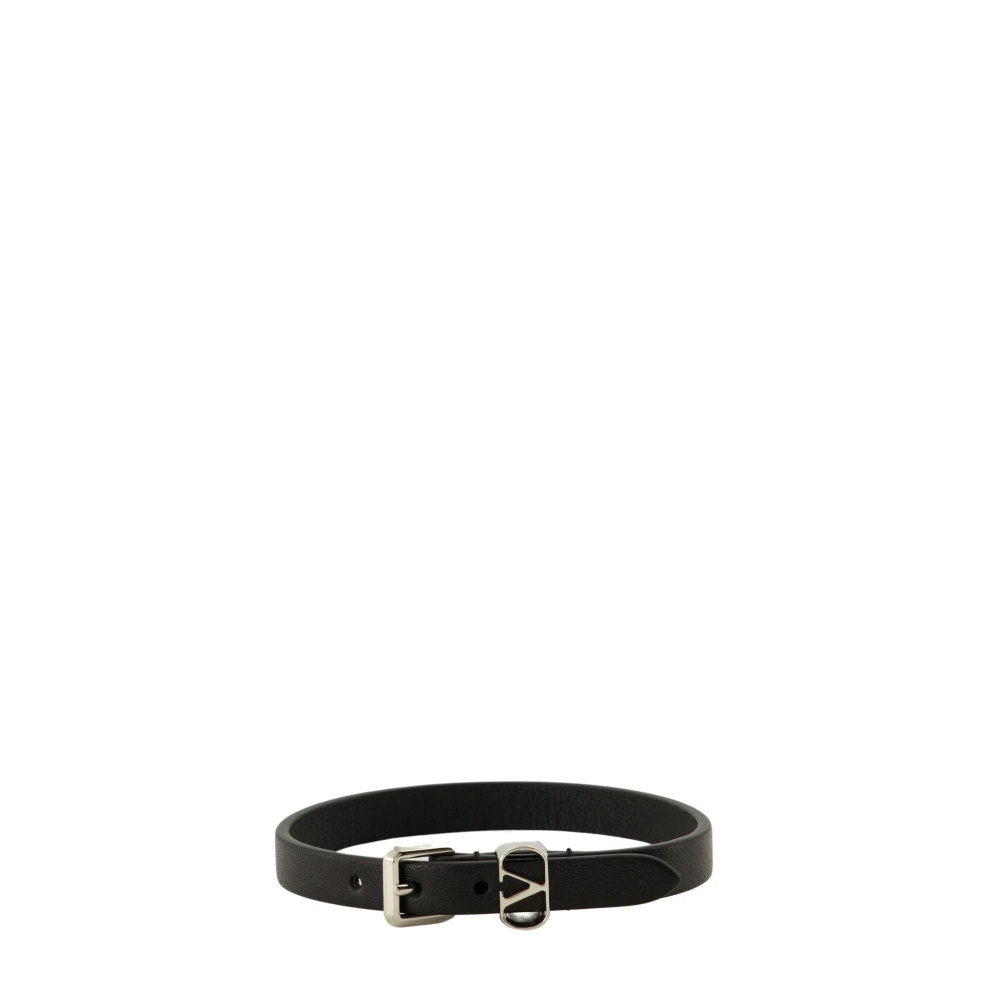 Valentino Garavani Men's Black Ovalette Bracelet - Bracelets - One Size - Accessories
