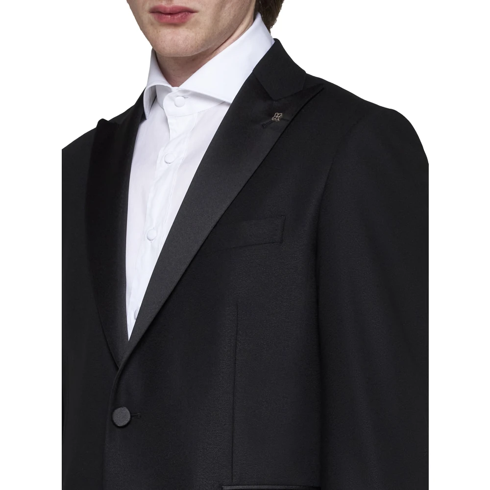 Tagliatore Zwarte Elegante Jurk Black Heren