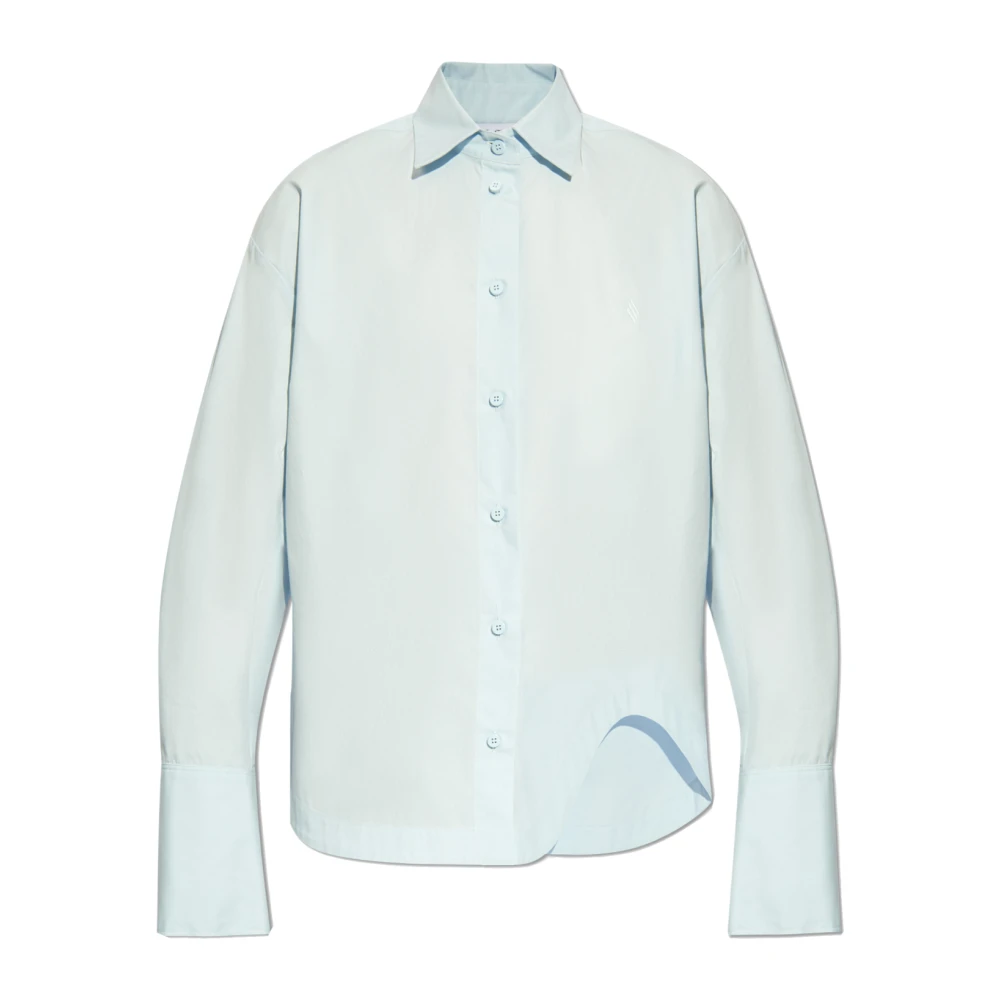 The Attico Shirt met logo Blue Dames