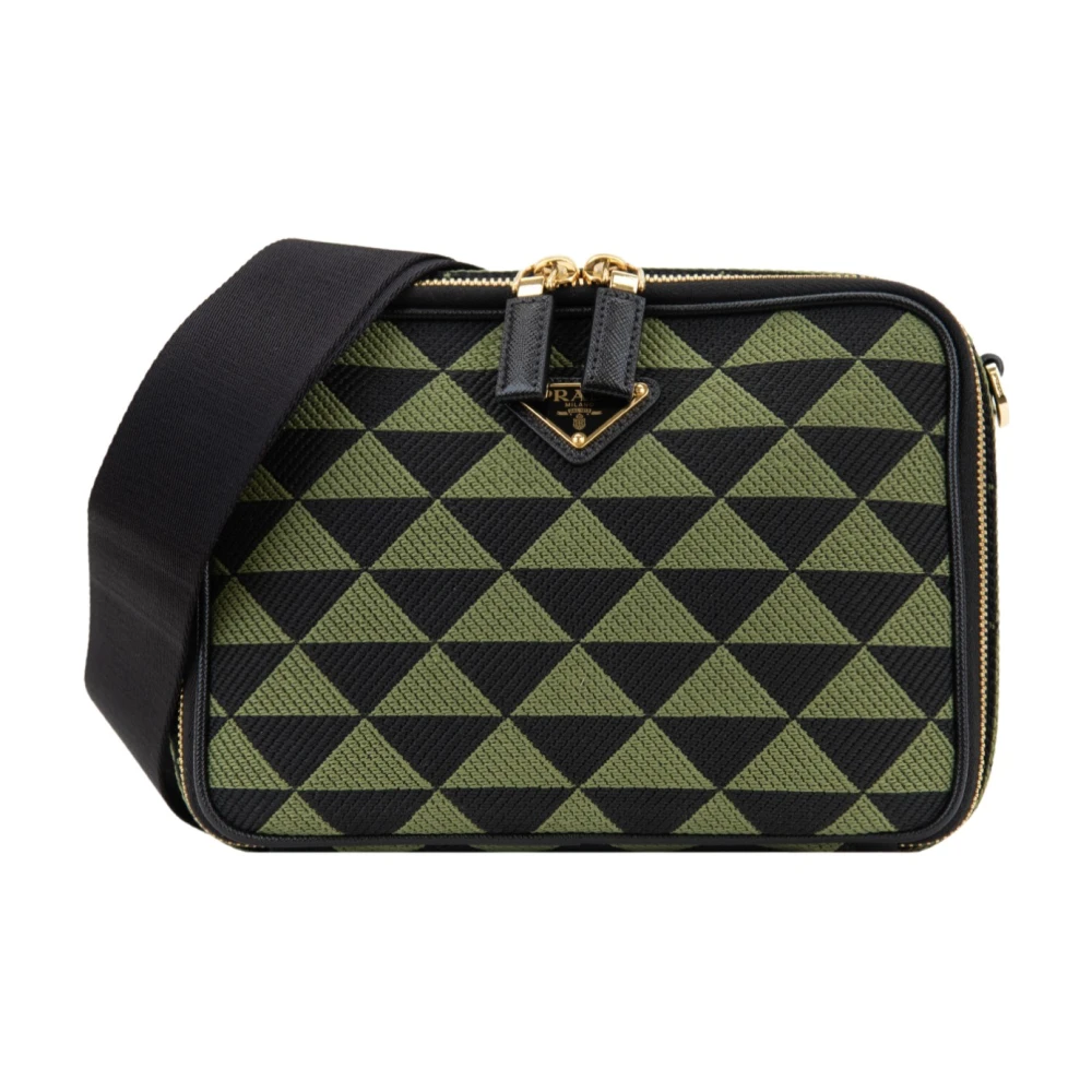 Prada Mannelijk Multicolor Tassen Heren, Veelkleurig, One Size, Nylon, Heren Schoudertas Rits Driehoek