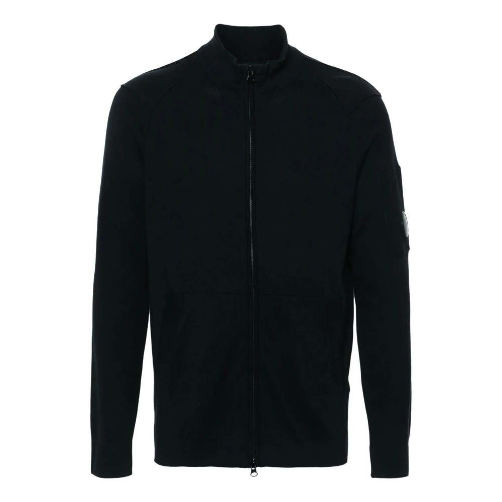 C.p. Company Men's Blue Cotton Cardigan - Zip-Throughs - M - Sweatshirts & Hoodies
