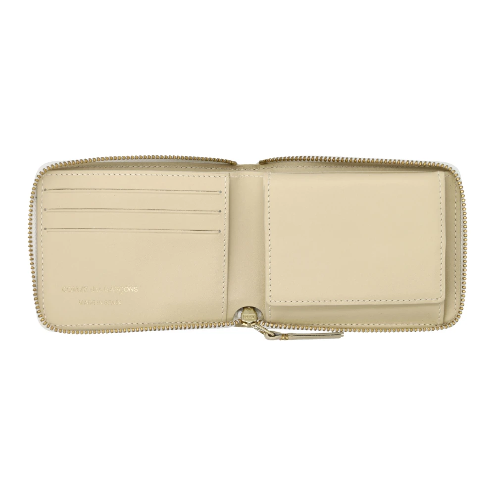 Comme des Garçons Ecru Kleine Ritsportemonnee Beige Unisex