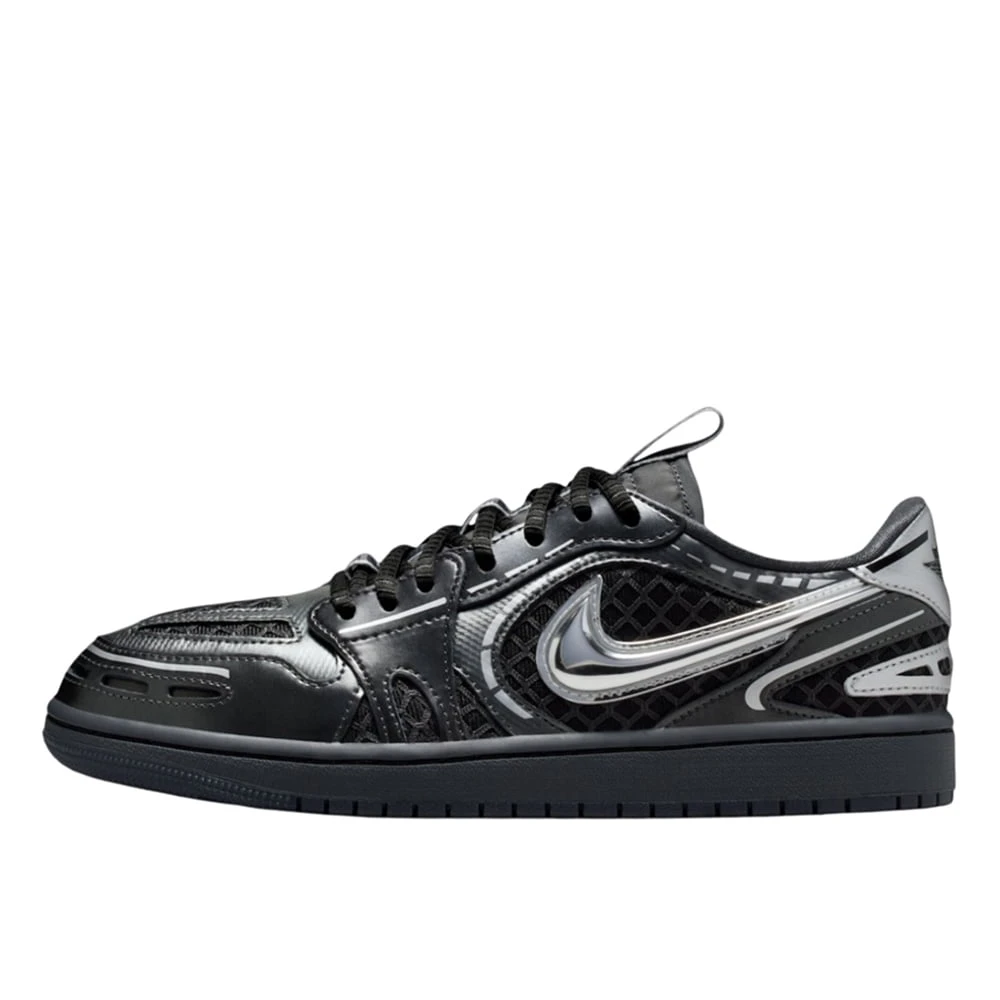 Jordan Women's Black/Metallic Silver/White (Wmns) Air 1 Low Method Of Make V3 ' ' Hq2186-001 - Image 2