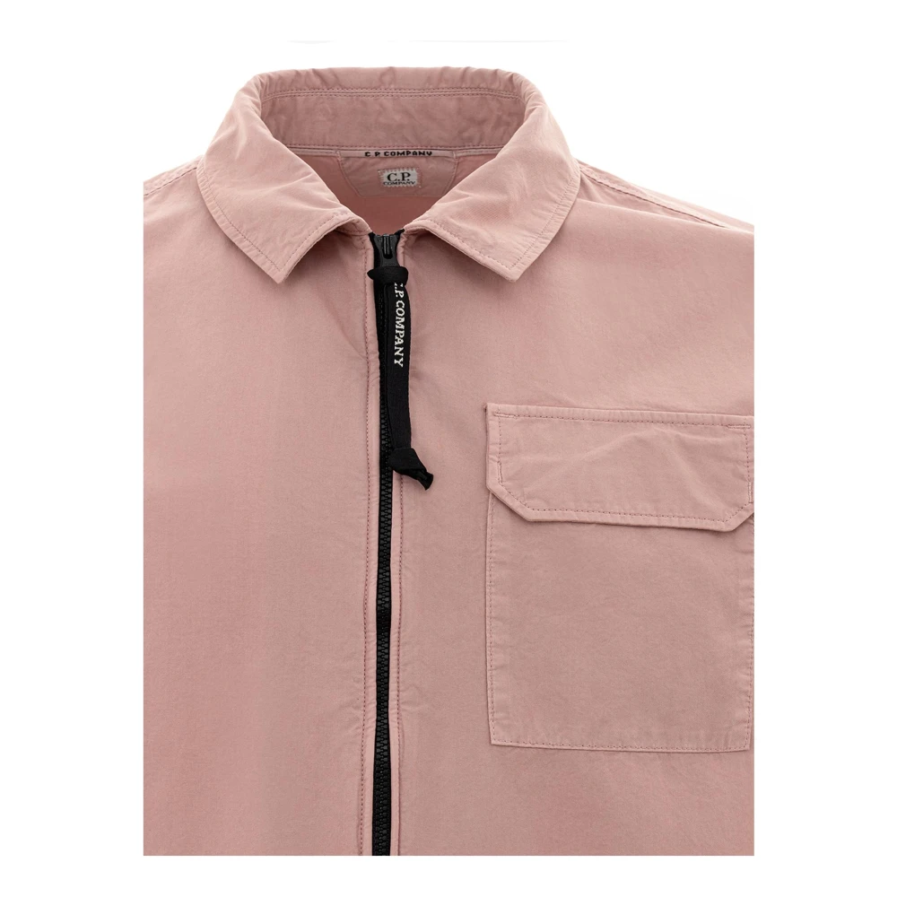 C.P. Company Roze Overshirt met Rits Pink Heren