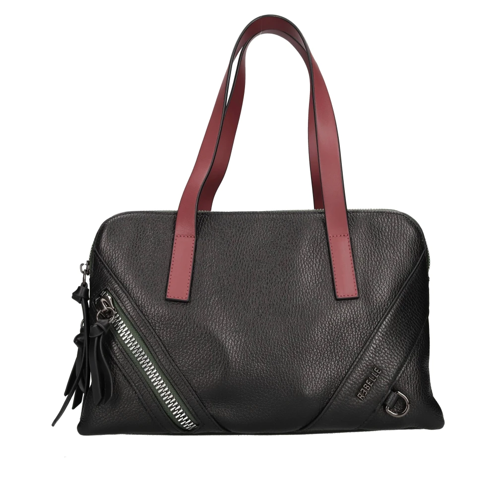 Rebelle Vrouw Zwart Tassen Dames, One Size, Leer, Bags..
