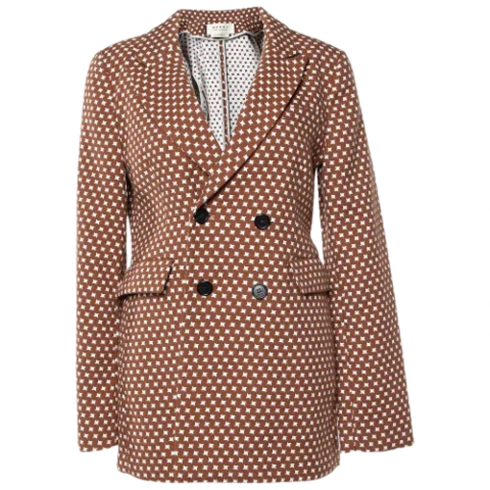 Marni Pre-owned Cotton outerwear Brown Dames