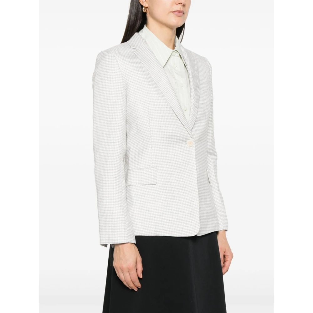 Theory Grijze Houndstooth Blazer met Zakken Gray Dames