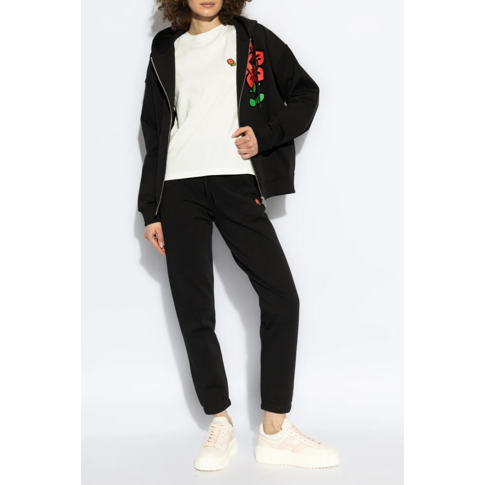 Kenzo T-shirt met logopatch White Dames