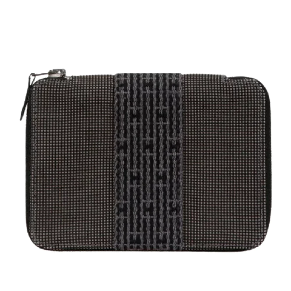 Hermès Vintage Pre-owned Canvas wallets Black Dames