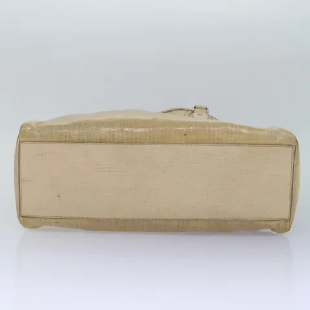 Fendi Vintage Pre-owned Canvas fendi-bags Beige Dames