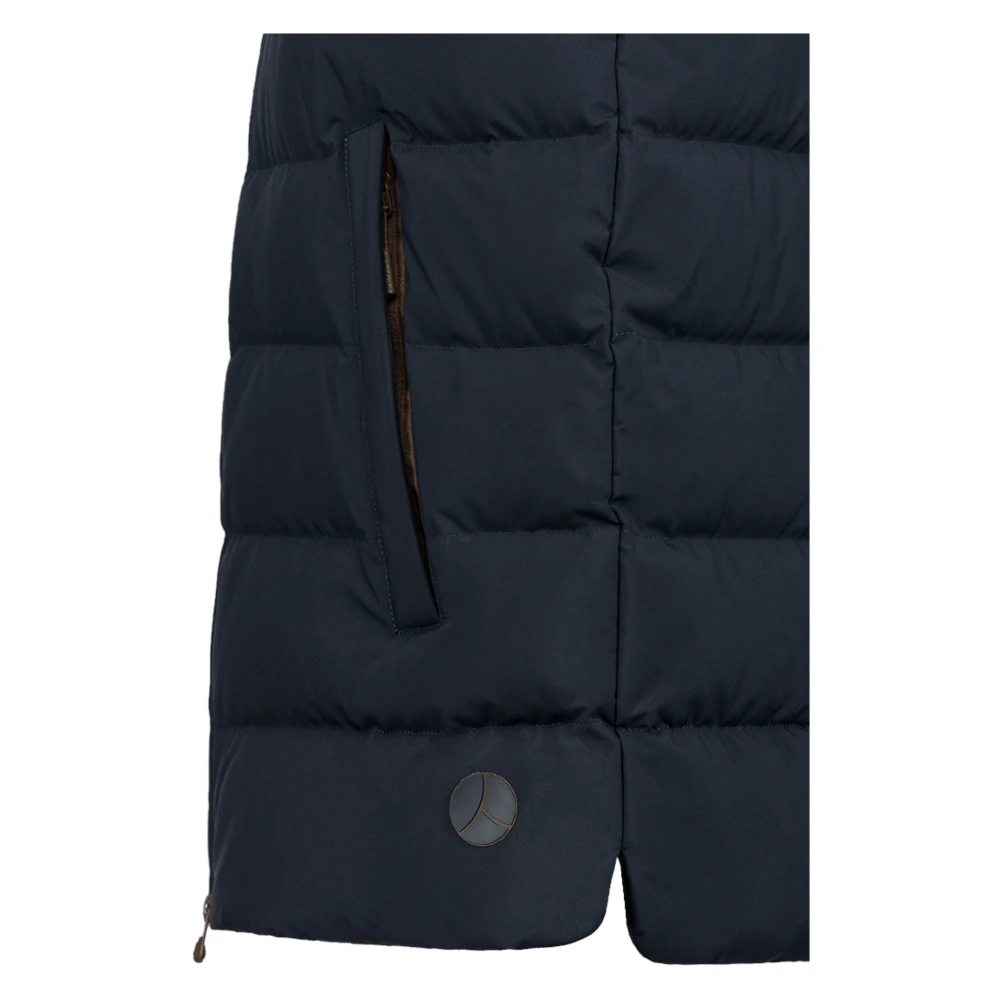 People of Shibuya Gewatteerd technisch stof puffer vest Blue Heren