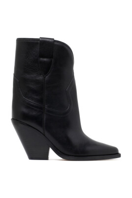 black-leather-mid-heel-boots