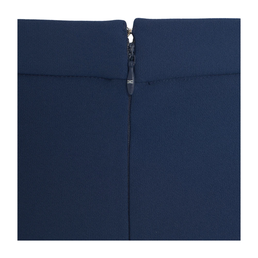Elisabetta Franchi Blauwe Crêpe Mini Rok Blue Dames