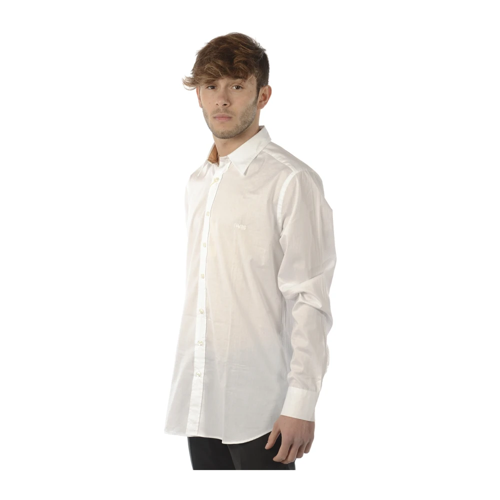 Alviero Martini 1a Classe Casual Katoenen Overhemd White Heren