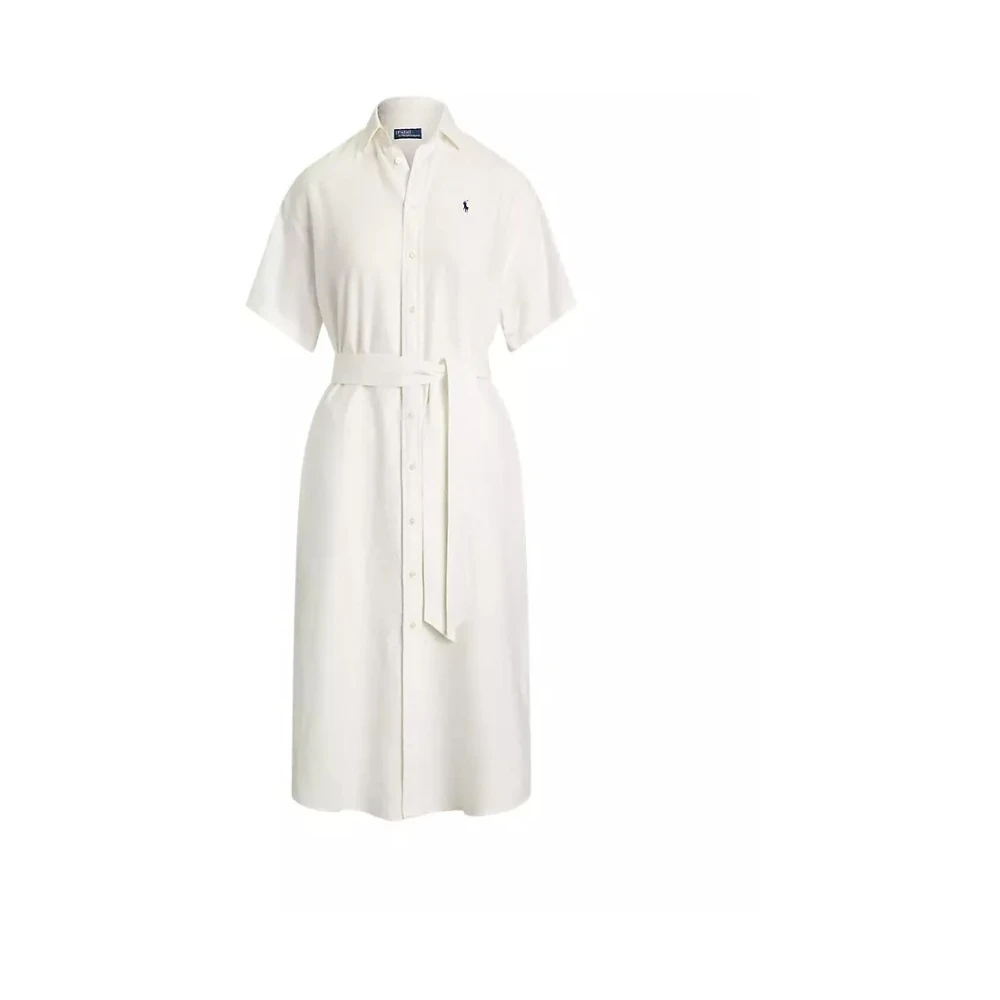 Polo Ralph Lauren Women's White Elegant Dress For Medium