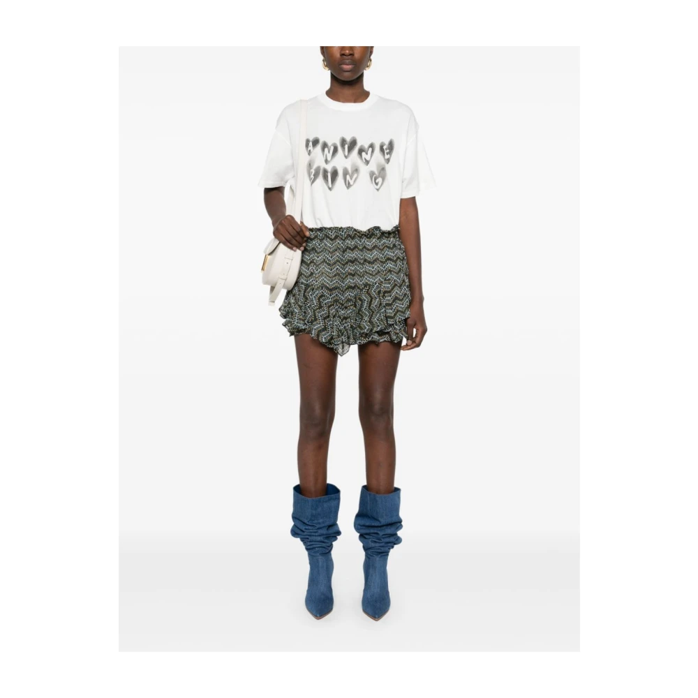 Isabel Marant Étoile Zwarte Gerimpelde Gelaagde Shorts Black Dames
