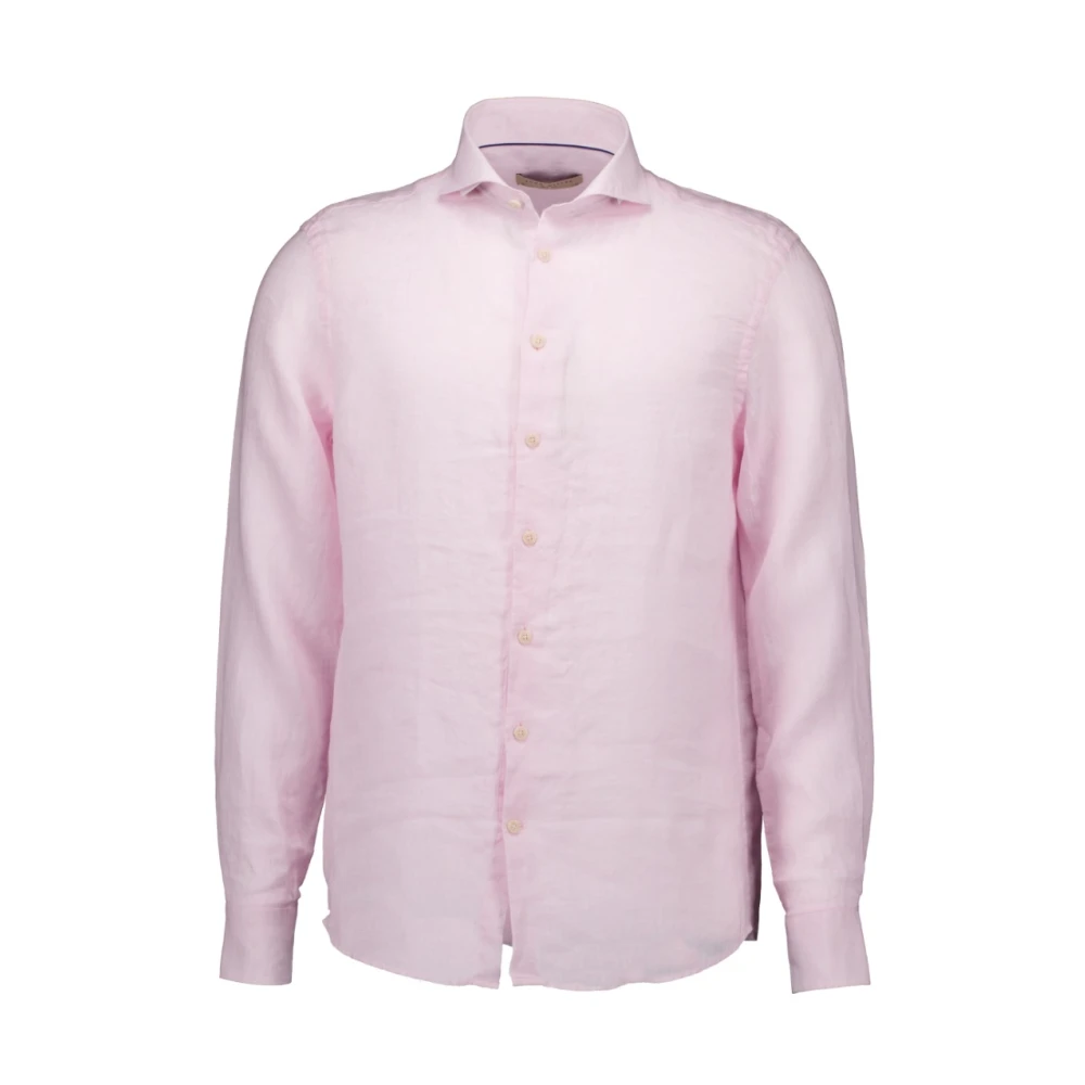 John Miller lange mouw overhemden lichtroze Pink Heren