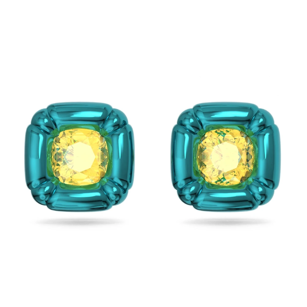 Swarovski Women's Green Cushion Cut Earrings Dulcis - Earrings - One Size - Accessories