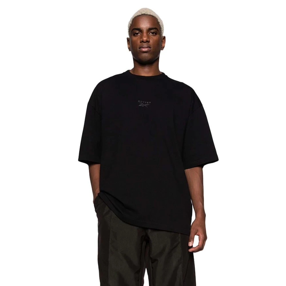 Reebok Trompe LOeil T-shirt Zwart Black Heren