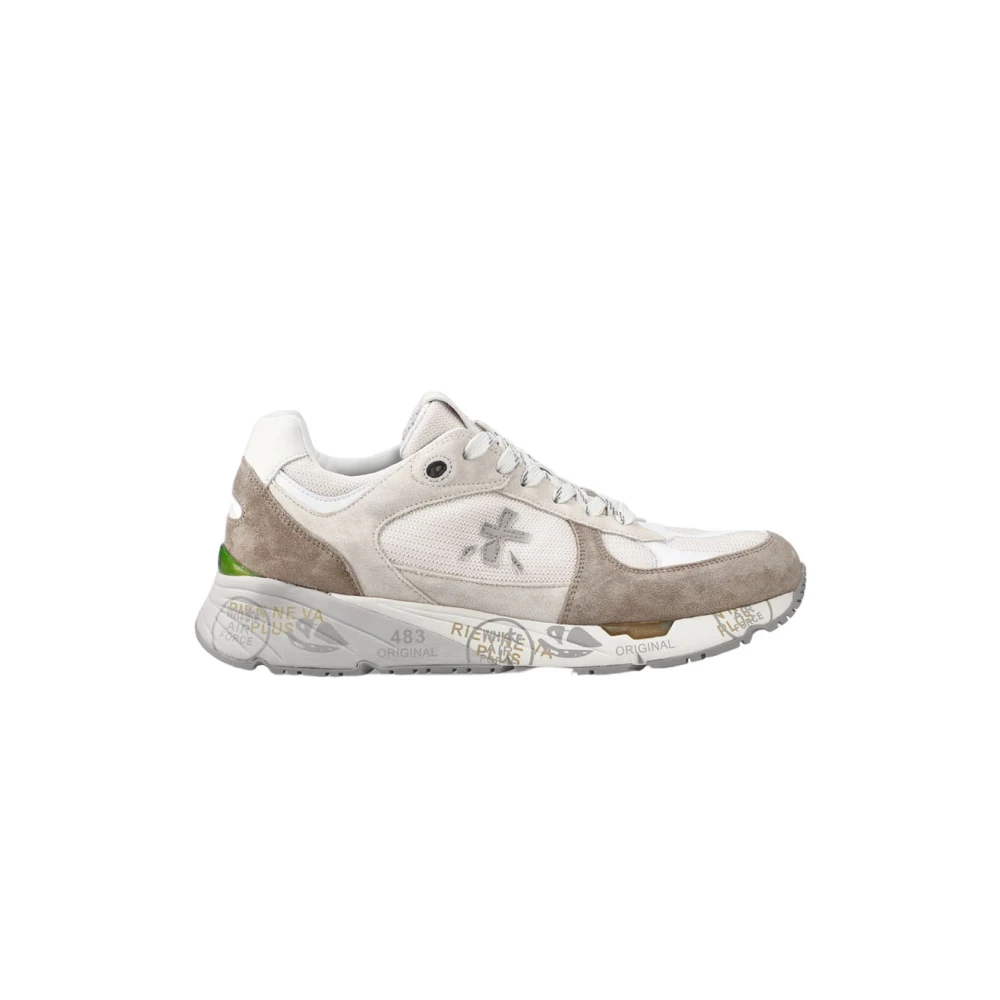 Premiata Sneakers van suède en technische stof Heren Schoenen Beige
