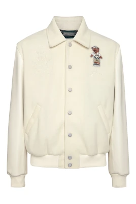 Leather and Wool Bomber Teddy Beach