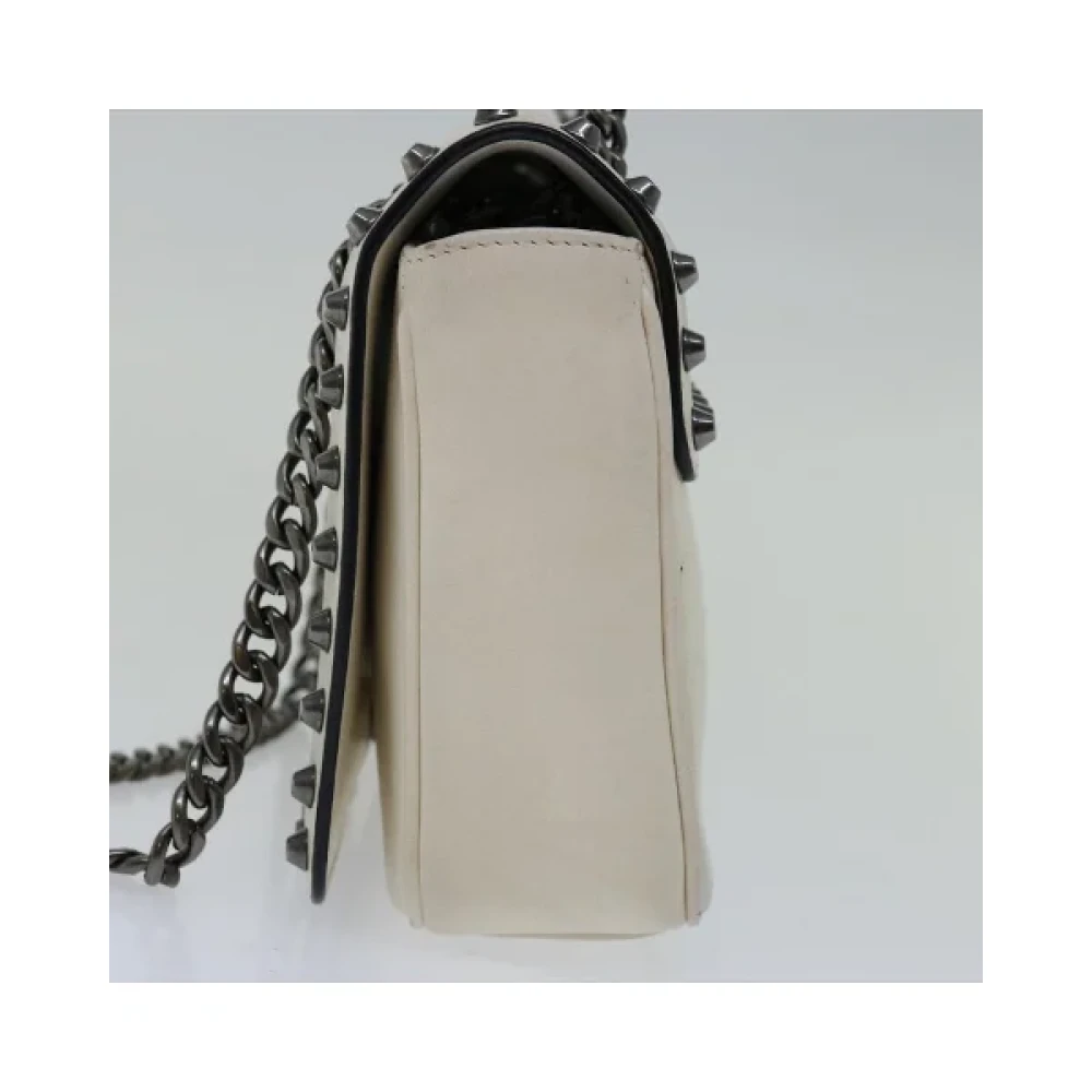 Prada Vintage Pre-owned Leather prada-bags Beige Dames