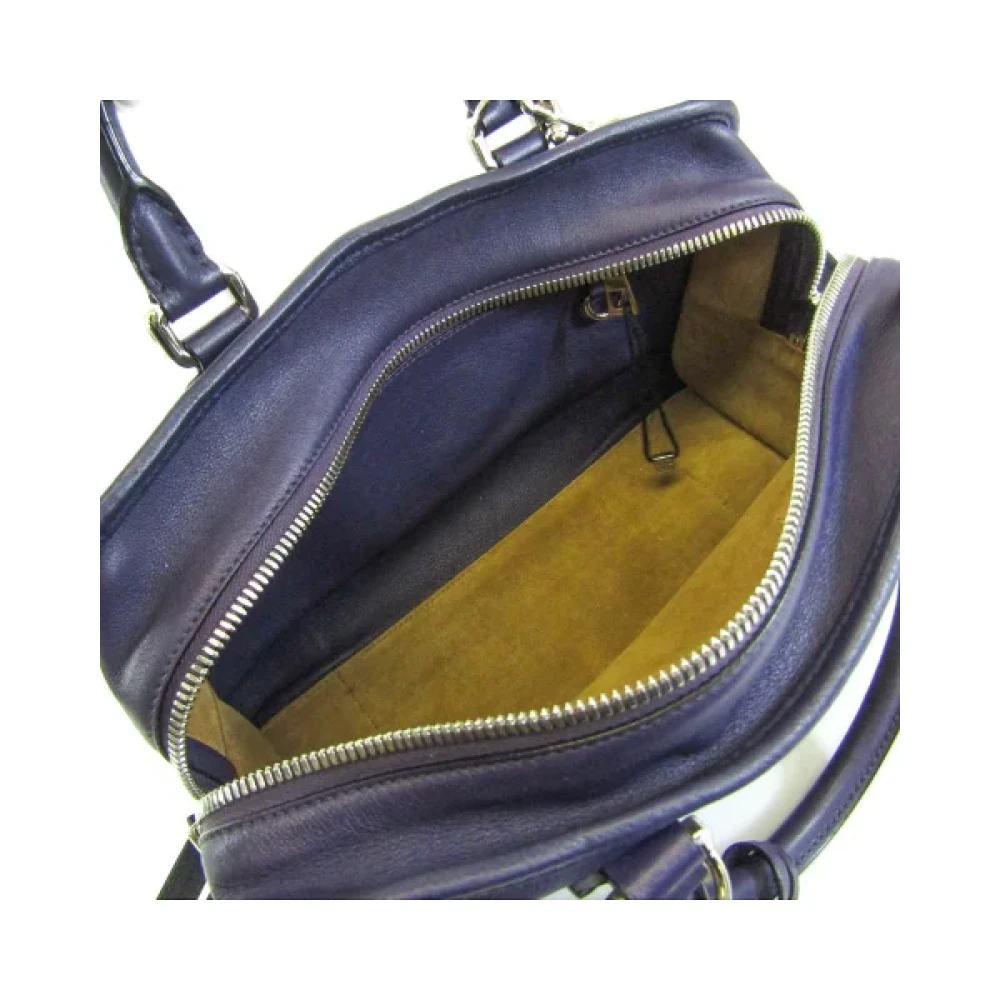 Loewe Pre-owned Leather handbags Purple Dames