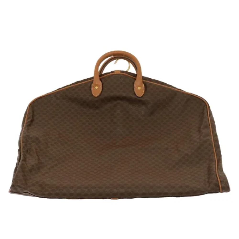 Celine Vintage Pre-owned Leather travel-bags Beige Dames